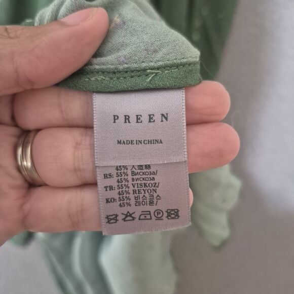 Preen Line By Thornton Bregazzi Women's Green Waterfall Wrap Skirt XS - Picture 5 of 9